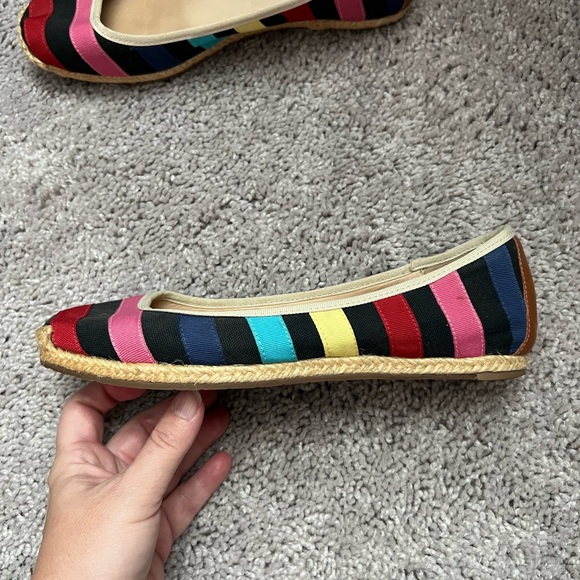 GUC Kate Spade Multicolor Striped Women's Flats 6 - Picture 4 of 10